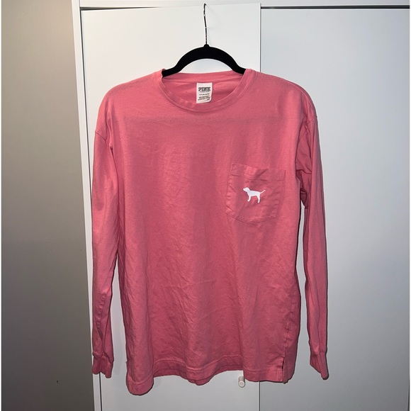 PINK VS Long sleeve with Dog Logo on Front Pocket and Back Middle, size Small - Picture 1 of 4